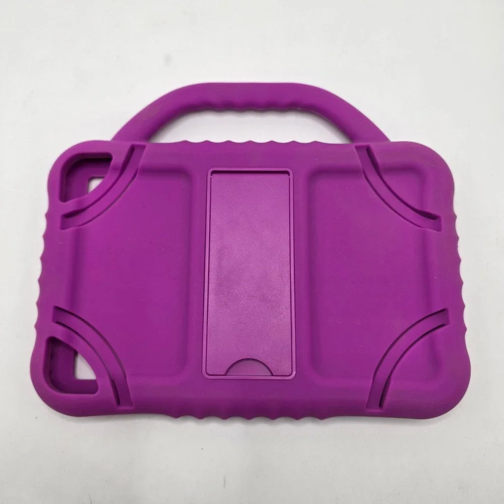 Tablet Case Purple Kids Shockproof Handle Kickstand 7-8 Inch Cover